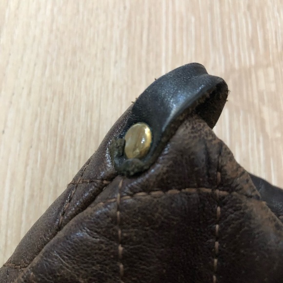 Clare V. Los Angeles Quilted Leather Hand Bag in Brown & Olive Green - Picture 8 of 14